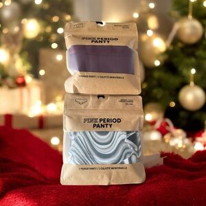 PINK Victoria's Secret Period Panty Set - Purple and Gray. Hipster and Boyshort
